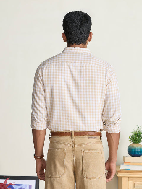 Slub Checkered Tailored Fit Shirt