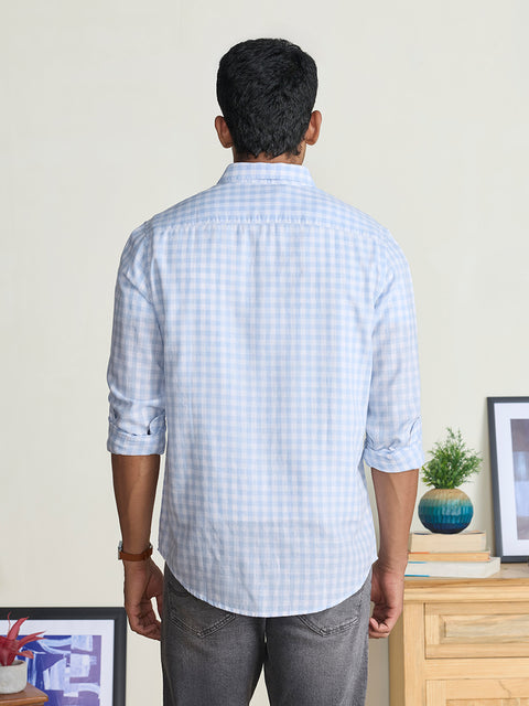 Slub Checkered Tailored Fit Shirt