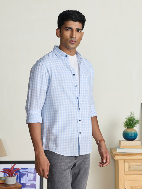 Slub Checkered Tailored Fit Shirt