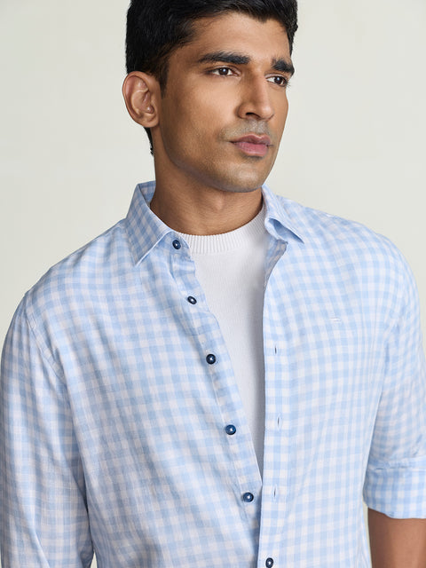 Slub Checkered Tailored Fit Shirt