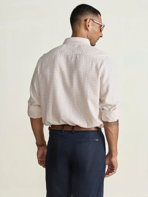 Slub Checkered Tailored Fit Shirt