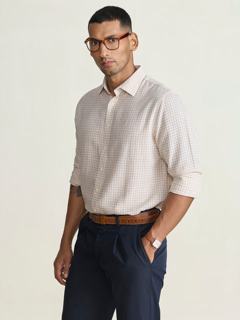 Slub Checkered Tailored Fit Shirt