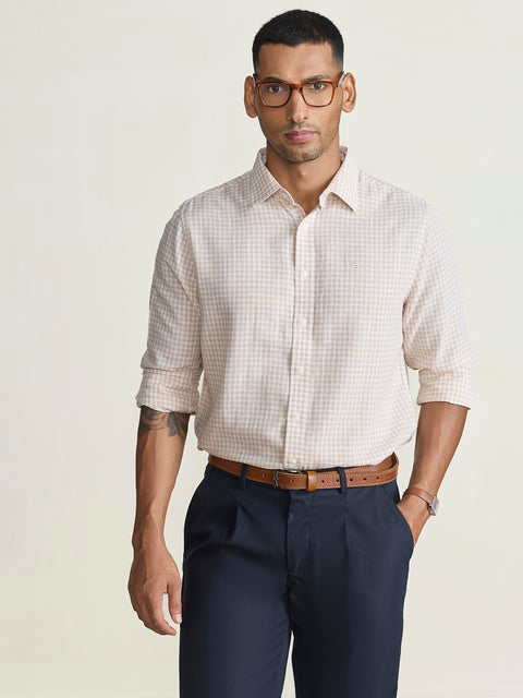 Slub Checkered Tailored Fit Shirt