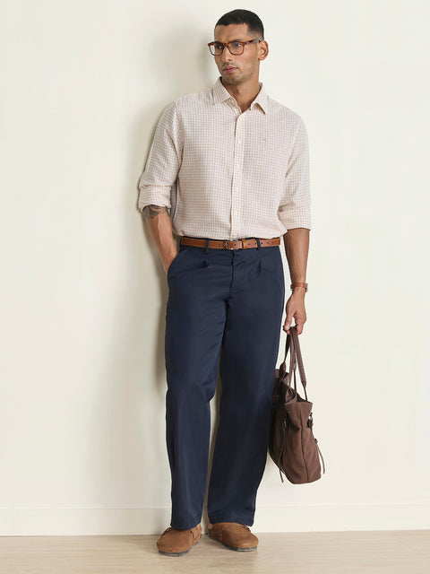 Slub Checkered Tailored Fit Shirt
