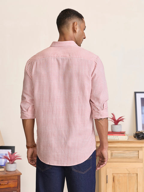 Slub Checkered Tailored Fit Shirt