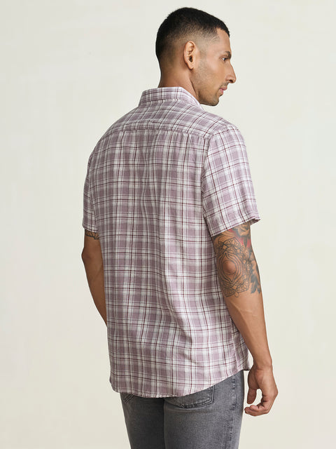 Slub Checkered Tailored Fit Shirt