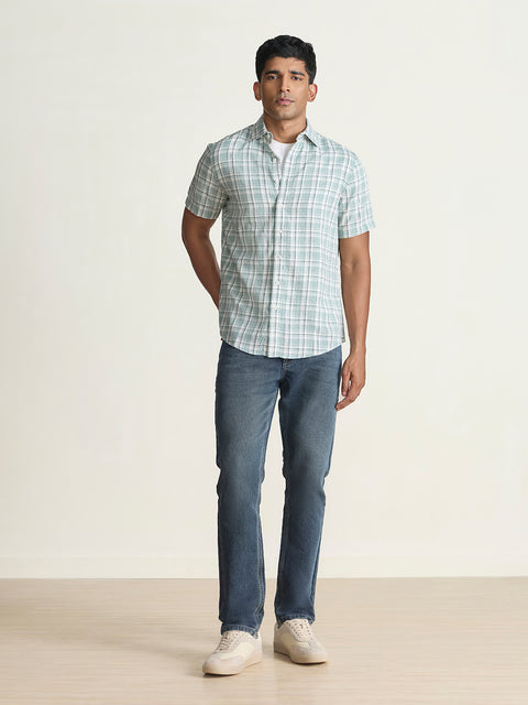 Slub Checkered Tailored Fit Shirt