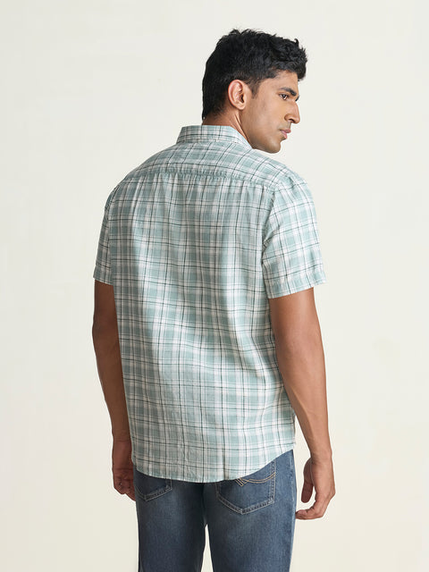 Slub Checkered Tailored Fit Shirt