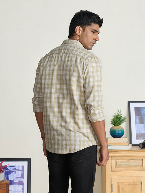 Slub Checkered Tailored Fit Shirt