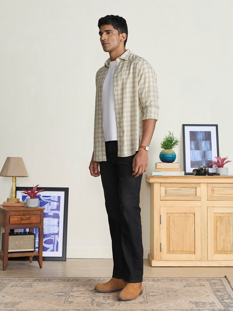 Slub Checkered Tailored Fit Shirt
