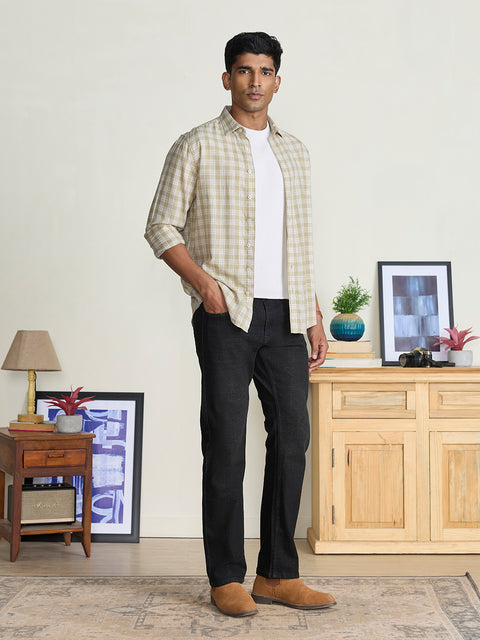 Slub Checkered Tailored Fit Shirt