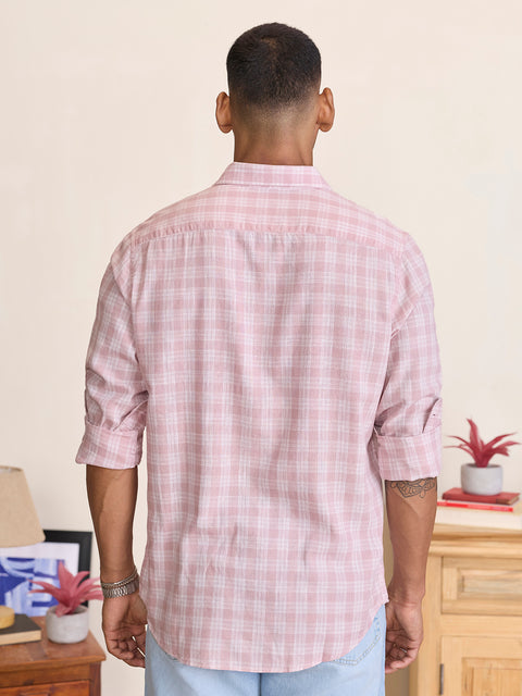 Slub Checkered Tailored Fit Shirt