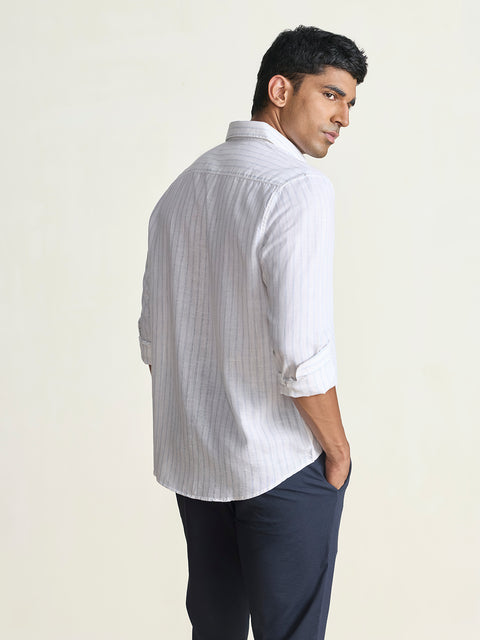 Slub Striped Tailored Fit Shirt