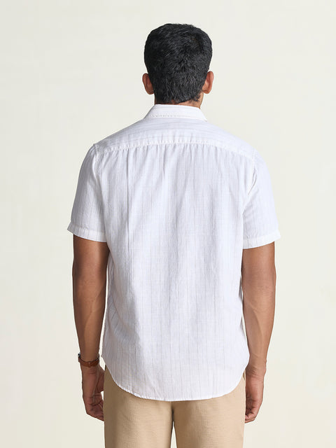 Slub Solid Tailored Fit Shirt