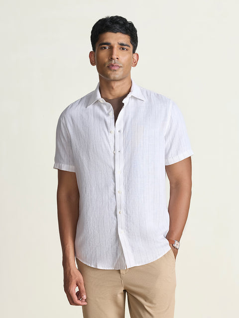 Slub Solid Tailored Fit Shirt