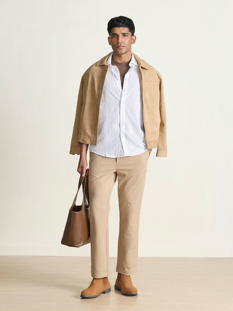Slub Solid Tailored Fit Shirt