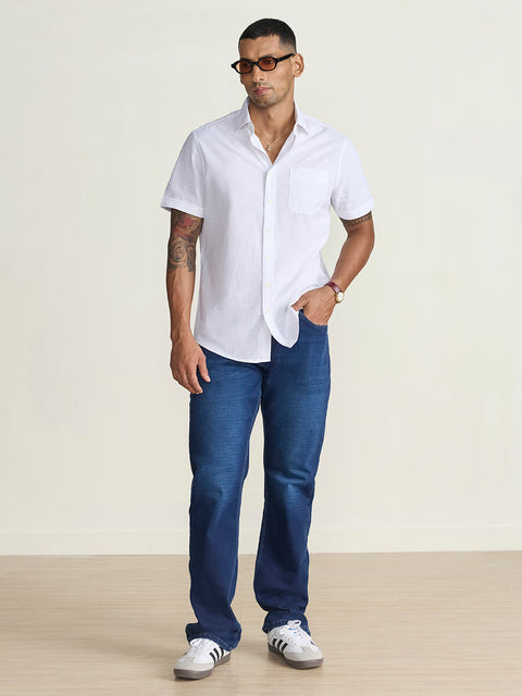Slub Solid Tailored Fit Shirt