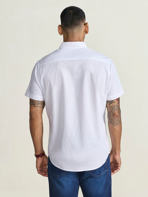 Slub Solid Tailored Fit Shirt
