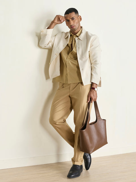 Slub Solid Relaxed Fit Shirt