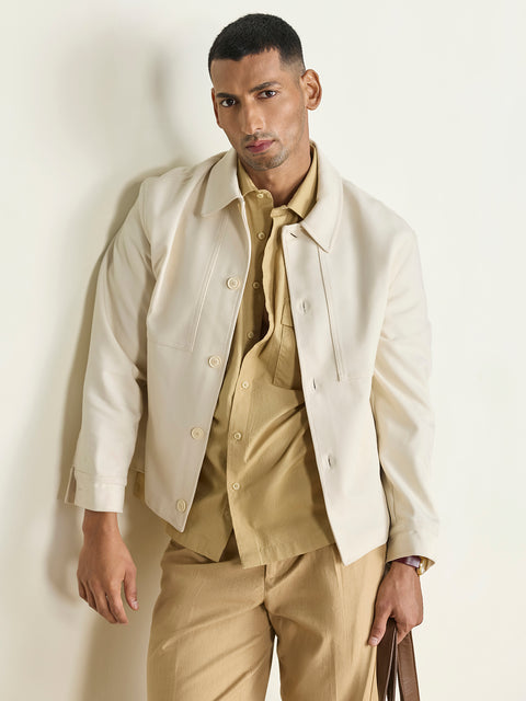 Slub Solid Relaxed Fit Shirt