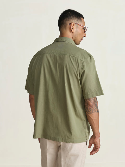 Slub Solid Relaxed Fit Shirt