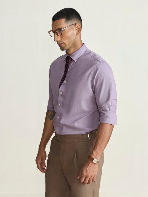 Slub Solid Tailored Fit Shirt