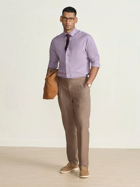 Slub Solid Tailored Fit Shirt