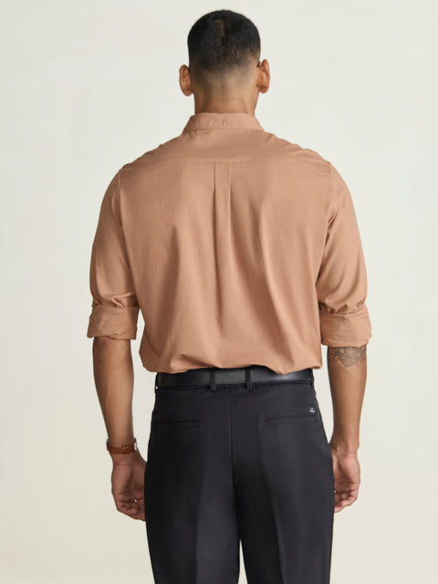 Slub Solid Tailored Fit Shirt