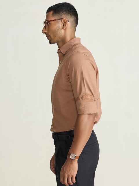 Slub Solid Tailored Fit Shirt