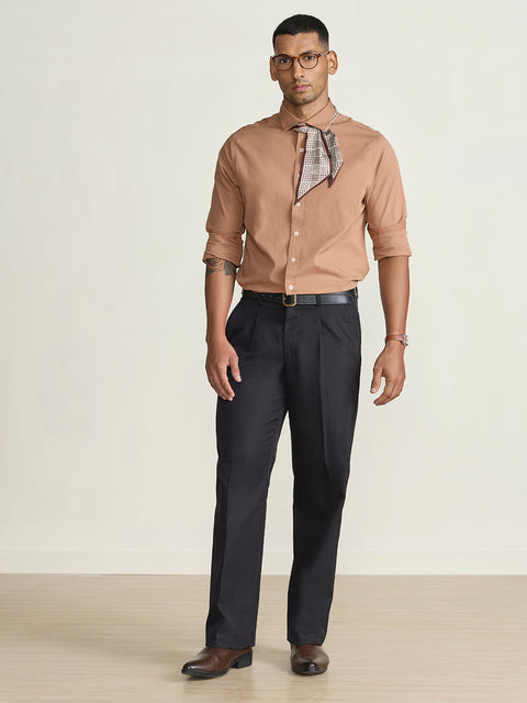 Slub Solid Tailored Fit Shirt