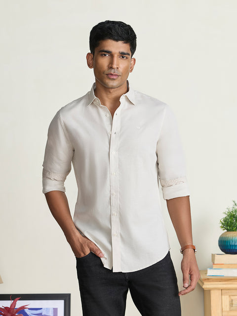 Slub Solid Tailored Fit Shirt