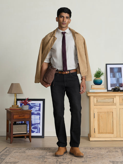 Slub Solid Tailored Fit Shirt