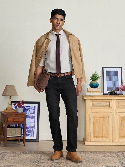 Slub Solid Tailored Fit Shirt