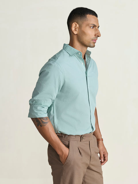 Slub Solid Tailored Fit Shirt