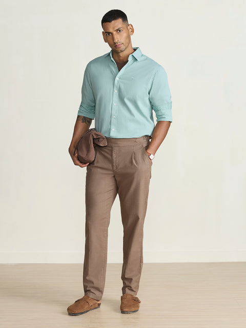 Slub Solid Tailored Fit Shirt