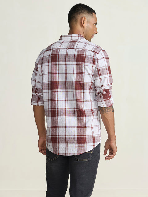 Slub Checkered Tailored Fit Shirt
