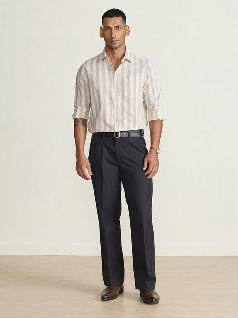 Slub Striped Tailored Fit Shirt