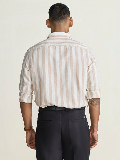 Slub Striped Tailored Fit Shirt