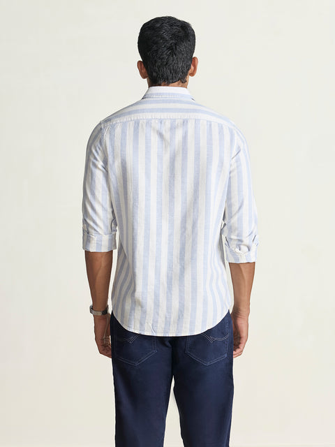 Slub Striped Tailored Fit Shirt