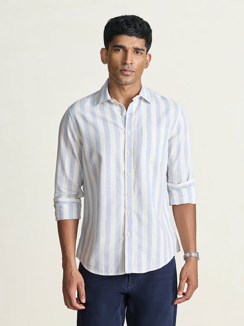 Slub Striped Tailored Fit Shirt