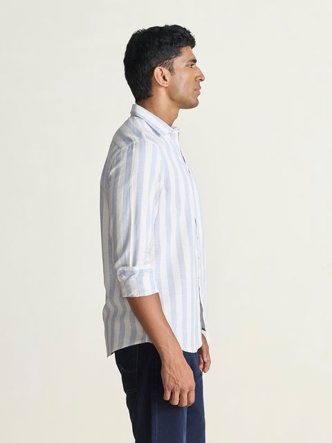 Slub Striped Tailored Fit Shirt