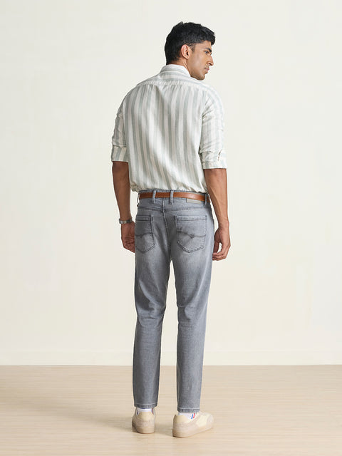 Slub Striped Tailored Fit Shirt