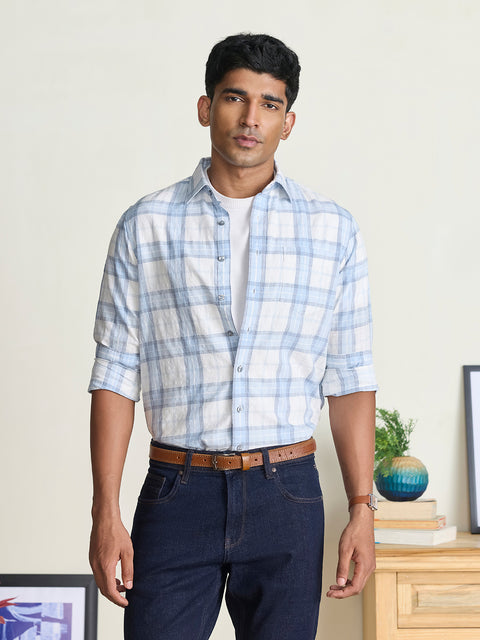 Slub Checkered Tailored Fit Shirt
