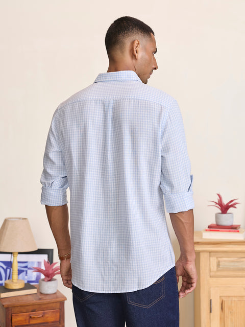 Slub Checkered Tailored Fit Shirt
