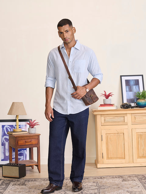 Slub Checkered Tailored Fit Shirt