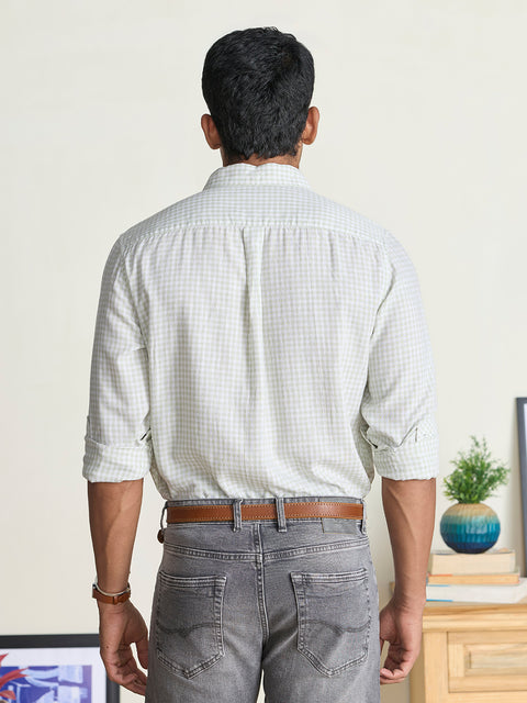 Slub Checkered Tailored Fit Shirt