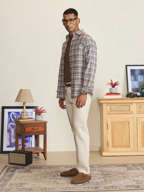 Slub Checkered Tailored Fit Shirt