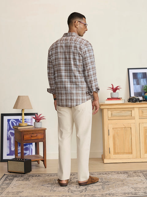 Slub Checkered Tailored Fit Shirt
