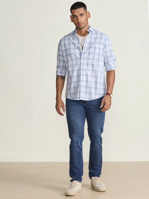 Slub Checkered Tailored Fit Shirt