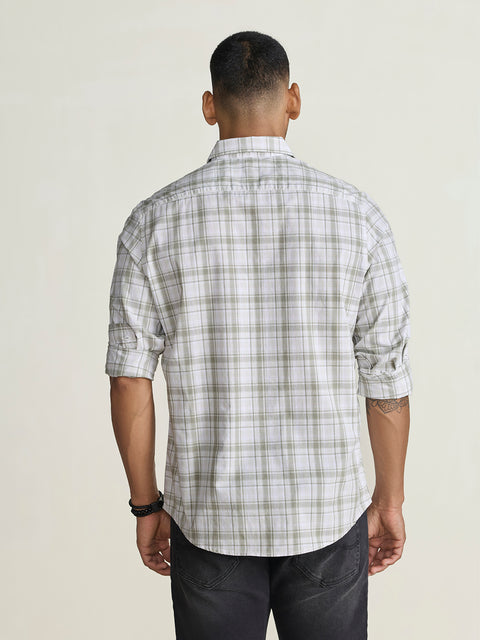 Slub Checkered Tailored Fit Shirt